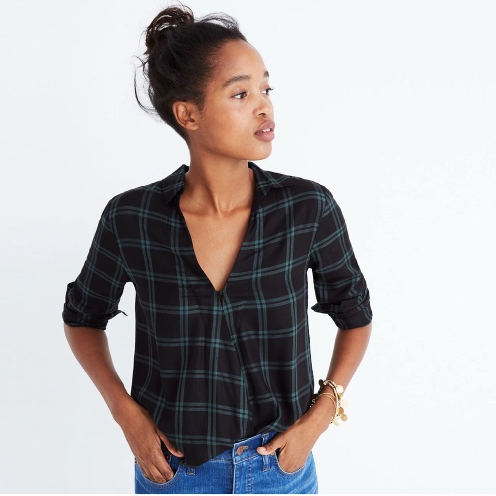 Madewell Plaid Top
